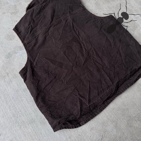 Vintage Y2K Carhartt brown Sherpa work wear vest - Picture 7 of 7